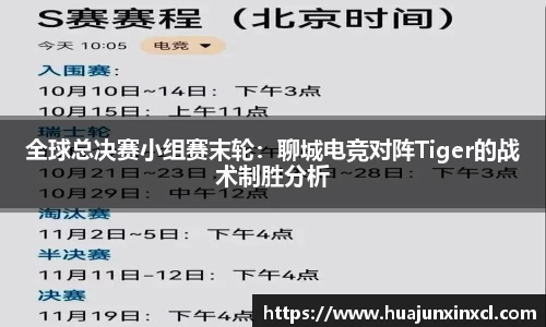 全球总决赛小组赛末轮：聊城电竞对阵Tiger的战术制胜分析